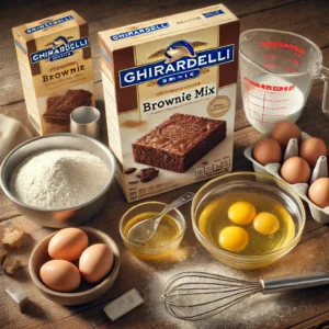 What does Ghirardelli brownie mix need - ingredients and preparation