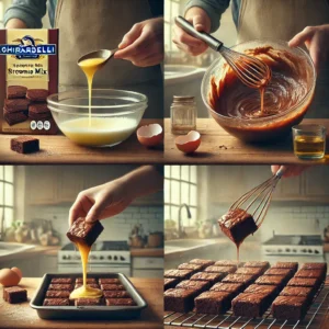 Step-by-step guide for preparing Ghirardelli brownie mix