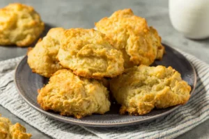 Traditional Southern biscuits on a plate